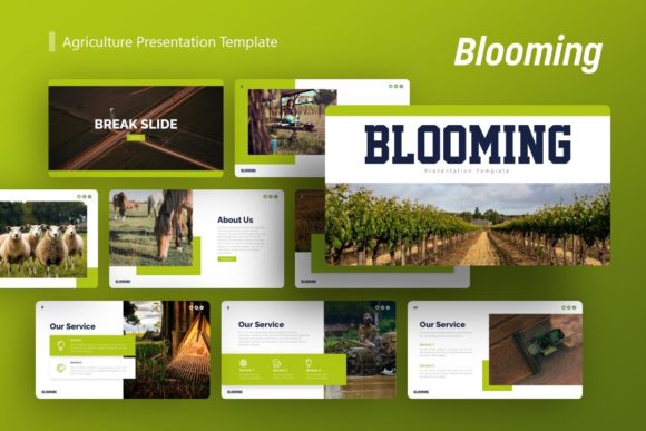 Blooming Agriculture: A Fresh Template for Modern Presentations
