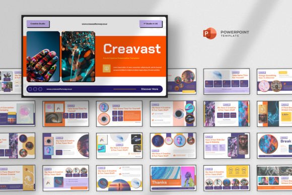 Fun & Creative Powerpoint Template for Modern Branding