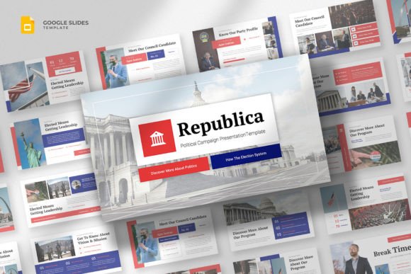 Politics Google Slides Template: Clean Campaign Design