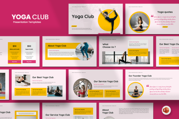 Yoga Club - PowerPoint Template: A Versatile Asset for Modern Professionals